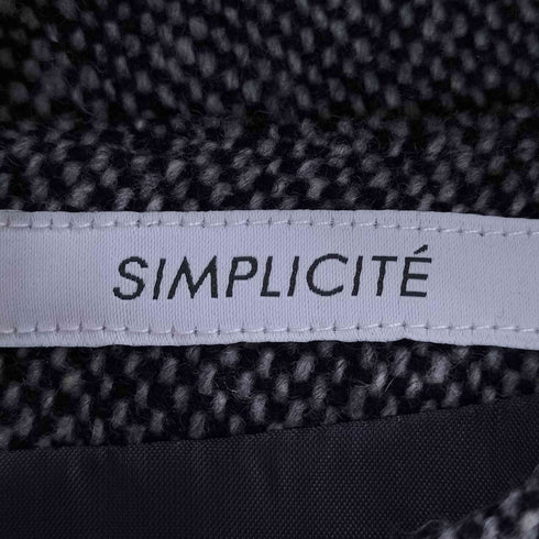 シンプリシテェ SIMPLICITE ウール混Vネックセミフレアジャンパースカート レディース